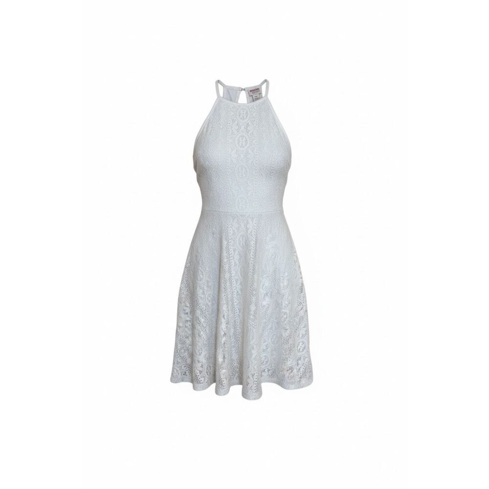 Mossimo White Lace Halter Mini Dress XS NWOT Boho Festival Summer Cocktail